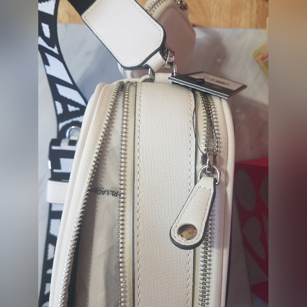 Karl Lagerfeld Paris White Crossbody Bag Purse NWT - Picture 13 of 17